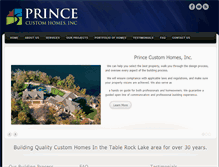 Tablet Screenshot of princecustomhomes.com